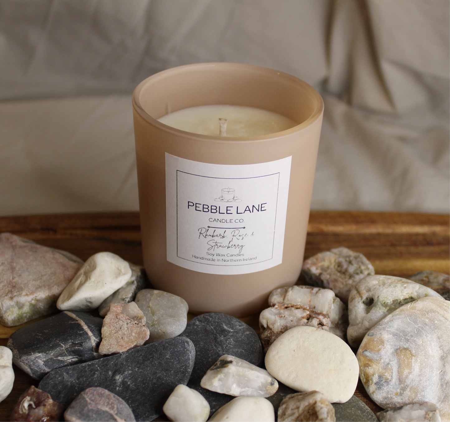 Rhubarb, Rose & Strawberry Soy Wax Candle